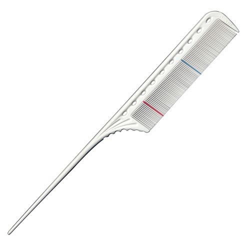 [Y.S.PARK] 가이드 커트빗 꼬리빗(Super Stain-Iess steel Pin tail Comb) YS-GT11 화이트(White) 220mm